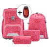 Školní aktovka Step by Step BASIS Pink Bubbles – 4dílný set