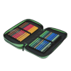 Školní penál 2 zipy CoolPack Jumper Game Over Gradient Green vybavený 2