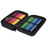 Školní penál 2 zipy CoolPack Jumper Dinopark vybavený 2