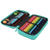 Školní penál 2 zipy CoolPack Jumper Tropic vybavený 2