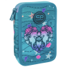 Školní penál 2 zipy CoolPack Jumper Seafish vybavený