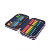 Školní penál 2 zipy CoolPack Jumper Elisabeth vybavený 1