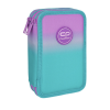 Školní penál 2 zipy CoolPack Jumper Gradient Blueberry vybavený