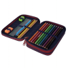 Školní penál 2 zipy CoolPack Jumper Gradient Costa vybavený 1