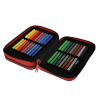 Školní penál 2 zipy CoolPack Jumper Gradient Cranberry vybavený 2