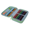 Školní penál 2 zipy CoolPack Jumper Gradient Mojito vybavený 1