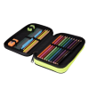 Školní penál 2 zipy CoolPack Jumper Gradient Lemon vybavený 1