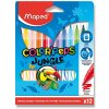 Dětské fixy Maped Color’Peps Jungle – 12 barev, omyvatelné
