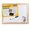 Magnetická tabule Bi-Office – 40 × 30 cm, bílá v dřevěném rámu