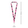 privesek na klice dlouhy lanyard ruzovy 1 9
