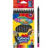Pastelky Colorino z černého dřeva – 12 barev