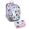 Školní batoh Topgal s pandami ELLY 22004 SET SMALL