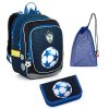 Školní batoh Topgal s fotbalovým míčem ENDY 22016 SET MEDIUM