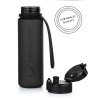 Lahev na pití Bagmaster – černá, 500 ml s pojistkou proti vylití - rozložená