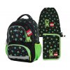Školní batoh OXY NEXT Green Cube v setu