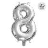balon narozeninovy 35 cm cislo 8 stribrny