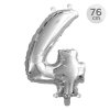 balon narozeninovy 76 cm cislo 4 stribrny