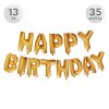 balon narozeninovy happy birthday 35 cm 13 ks zlaty