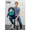 Školní batoh Baagl Earth Žralok by Lukero – ultralehký, recyklovaný, 15" notebook 14