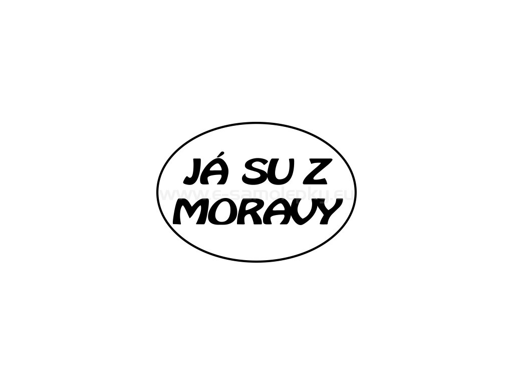 Samolepka - Já su z Moravy - e-samolepky.eu
