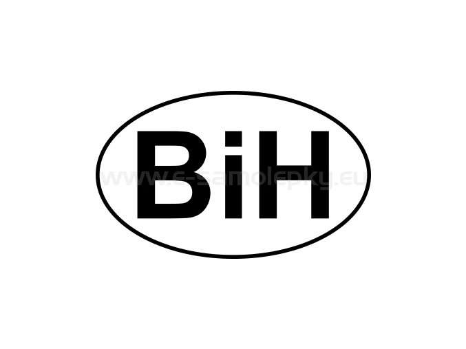 Samolepka - MPZ - Bosna a Hercegovina - BiH - BEZ BÍLÉHO PODKLADU