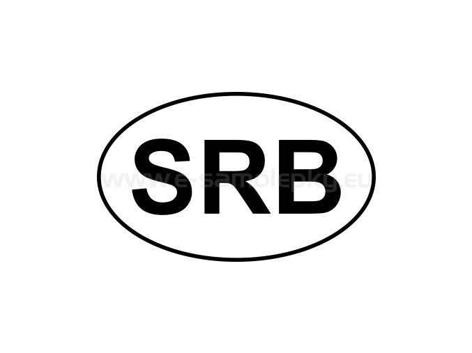 Samolepka - MPZ - Srbsko - SRB - BEZ BÍLÉHO PODKLADU