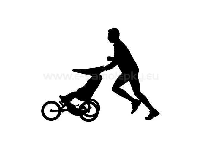 Samolepka - Jogging Stroller - muž