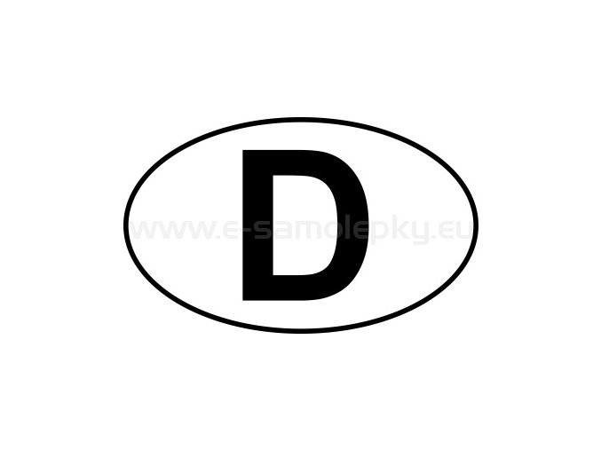 Samolepka - MPZ - Německo - D - BEZ BÍLÉHO PODKLADU