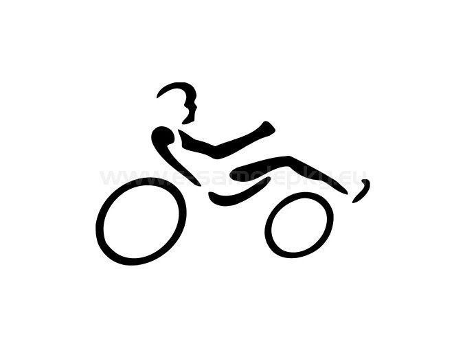Samolepka - Cyklista lehokolo