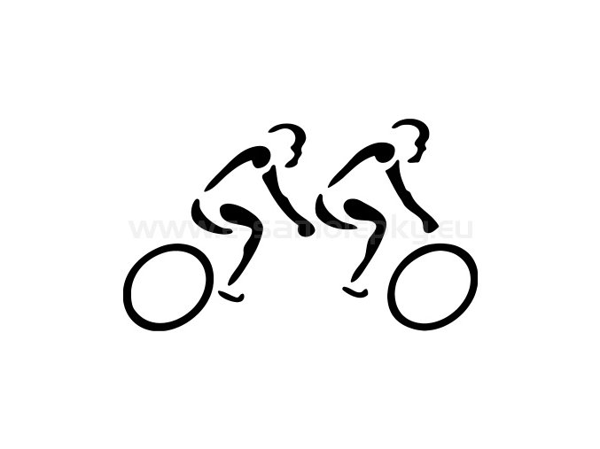 Samolepka - Cyklista tandem
