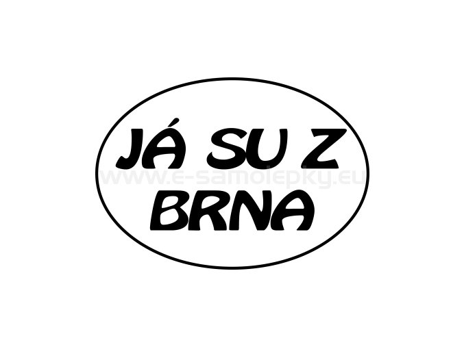 Samolepka - Já su z Brna
