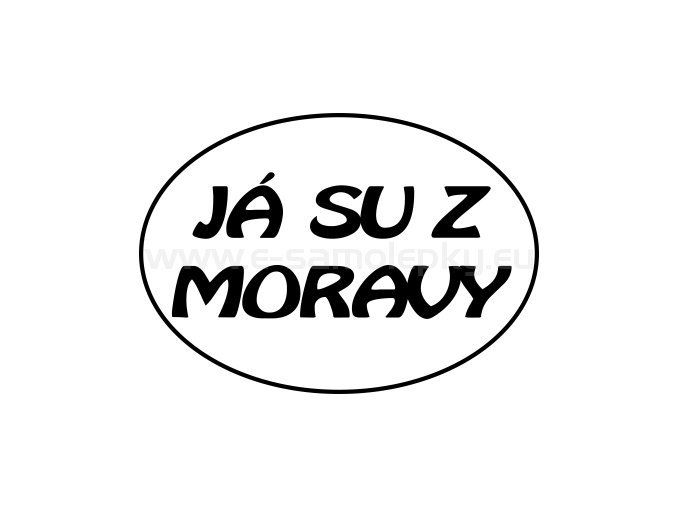 Samolepka - Já su z Moravy