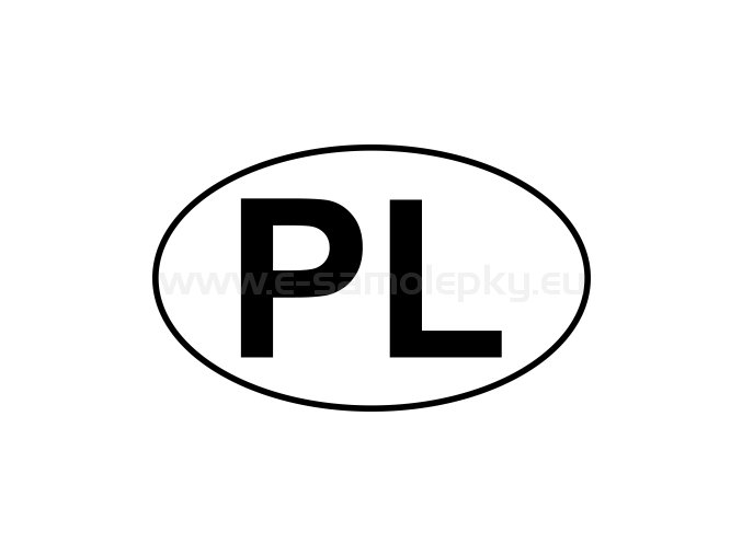 Samolepka - MPZ - Polsko - PL - BEZ BÍLÉHO PODKLADU