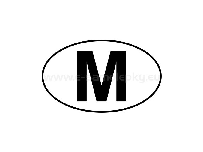 Samolepka - MPZ - Malta - M - BEZ BÍLÉHO PODKLADU