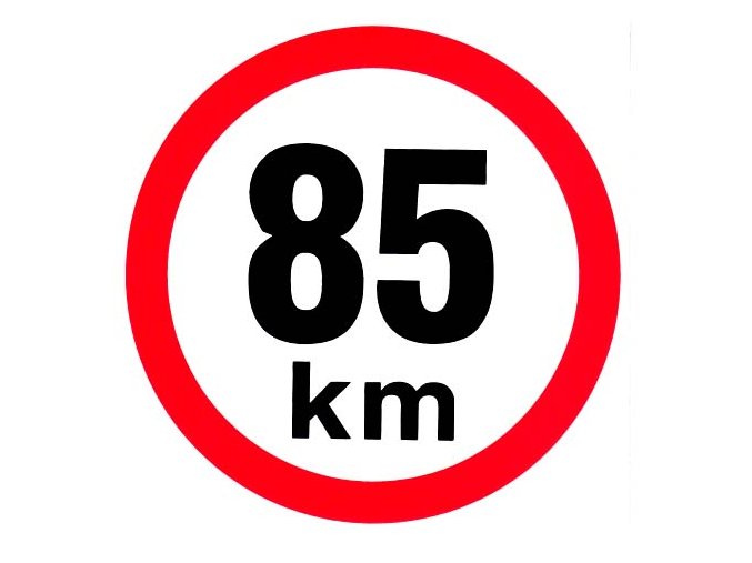 Samolepka - Omezená rychlost 85 km/h