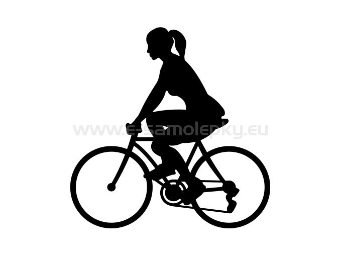 Samolepka - Cyklistka 03