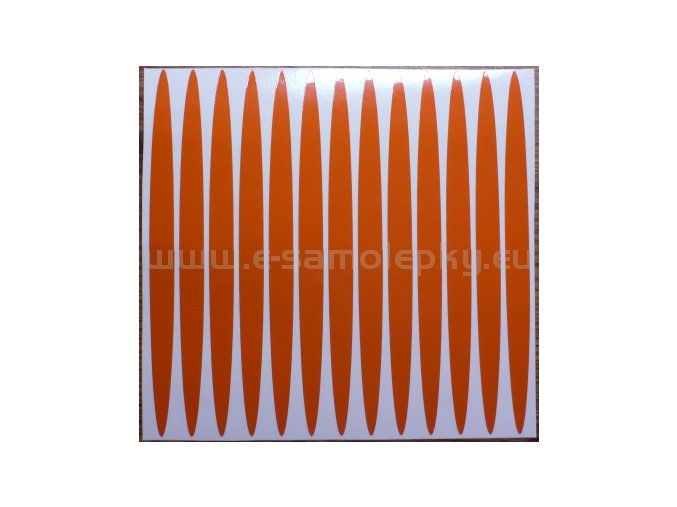 Reflexní samolepka: Elipsy 02 - Oranžové