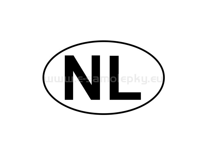 Samolepka - MPZ - Nizozemsko - NL - BEZ BÍLÉHO PODKLADU