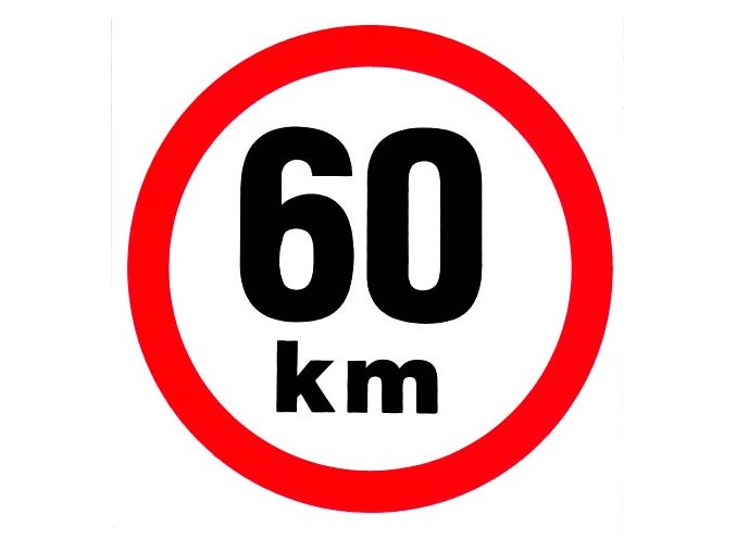 Samolepka - Omezená rychlost 60 km/h