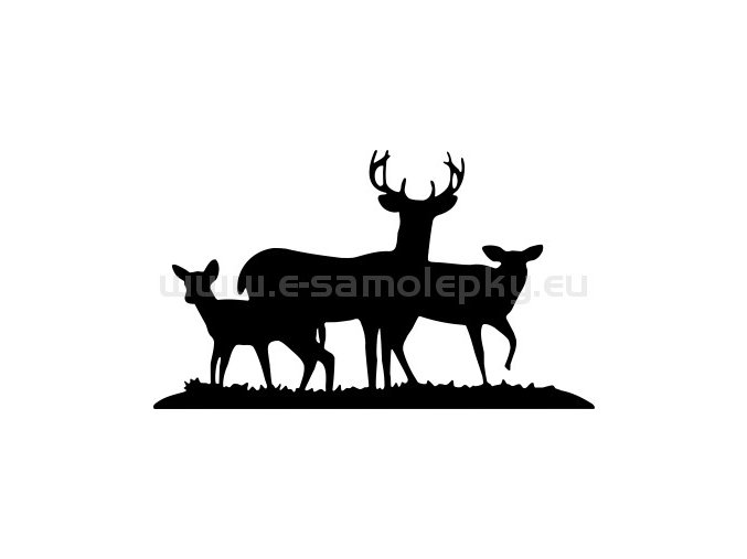 Samolepka - Jelen a laně