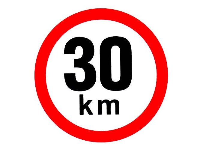 Samolepka - Omezená rychlost 30 km/h