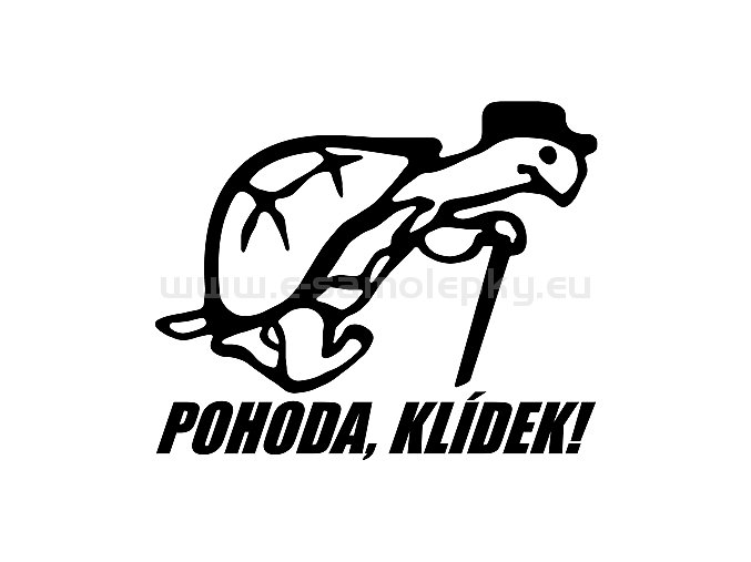 Samolepka - Želva - POHODA, KLÍDEK!