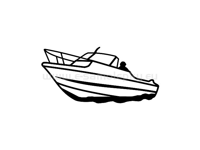 Samolepka - Motorový člun 05
