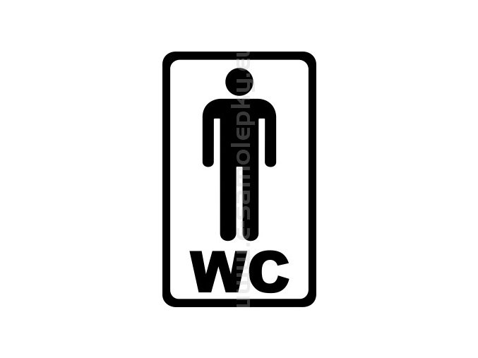 Samolepka - WC MUŽI