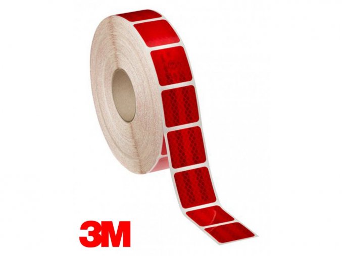 506 3 reflexni 3m diamond grade delena samolepici paska cervena