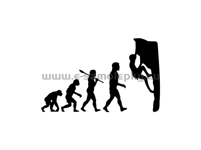 Samolepka Horolezec evoluce