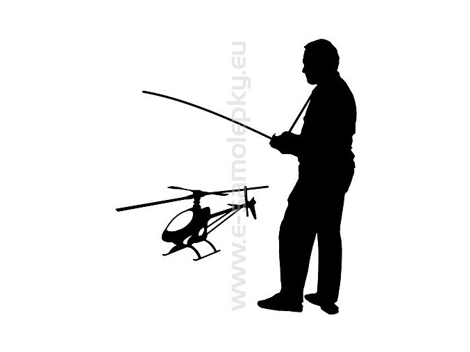 Samolepka - Modelář vrtulník