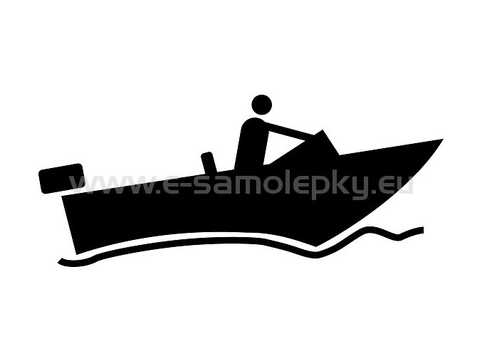 Samolepka - Motorový člun