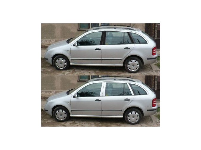 Polepy sloupků Škoda Fabia Combi I - Černá MATNÁ