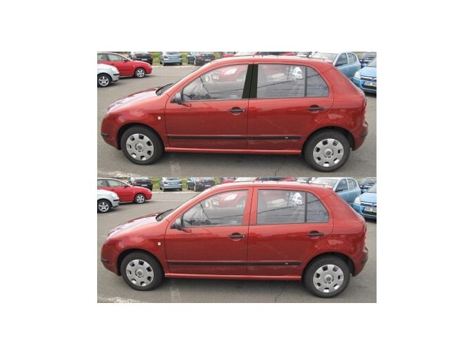 Polepy sloupků Škoda Fabia Sedan I - Černá MATNÁ
